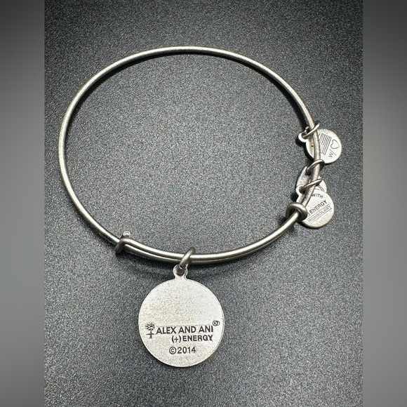 Alex & Ani bracelet with J initial monogram in silver tone - Picture 2 of 2